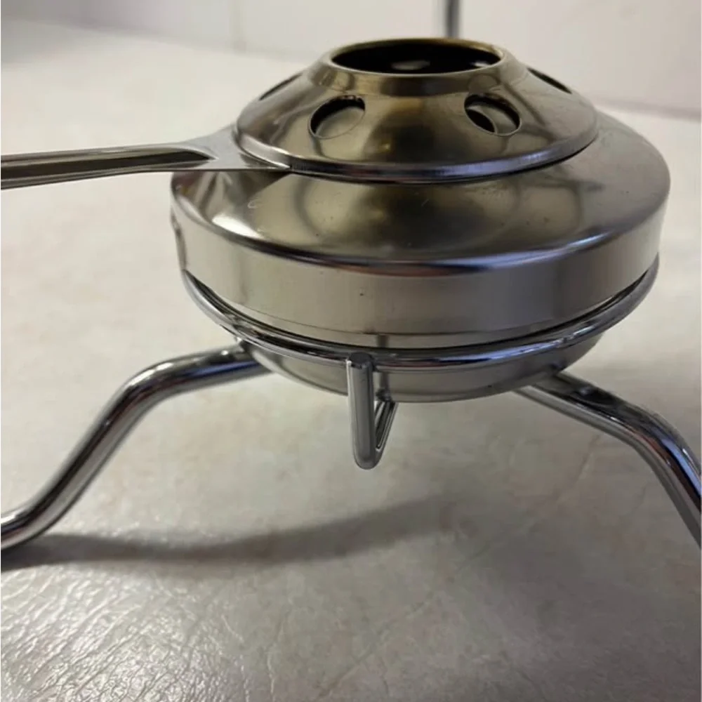 Tools of The Trade 2qt Stainless Steel Fondue Set with colorful forks